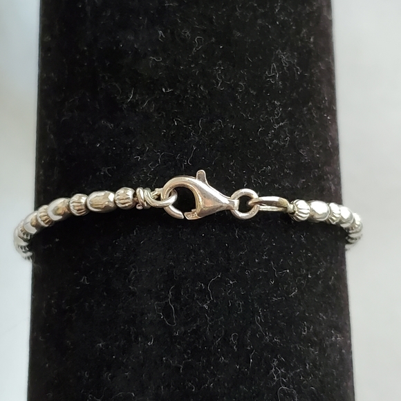 Sterling Round and Oval Bead Bracelet - Picture 7 of 16